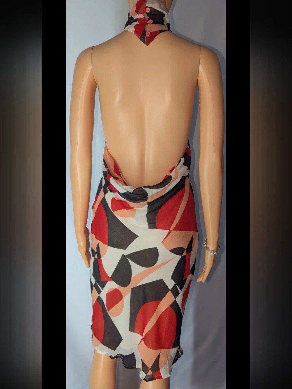 Sheri Bodell Backless High Neck Dress